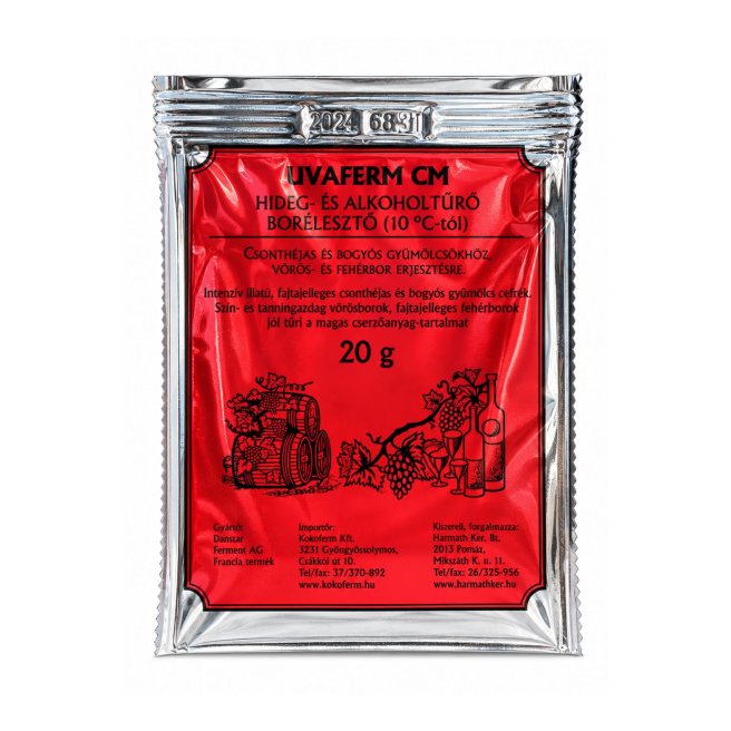 Drojdie rezistentă la rece pentru borhot și vin (10 grade celsius) - UVAFERM CM, 20 g