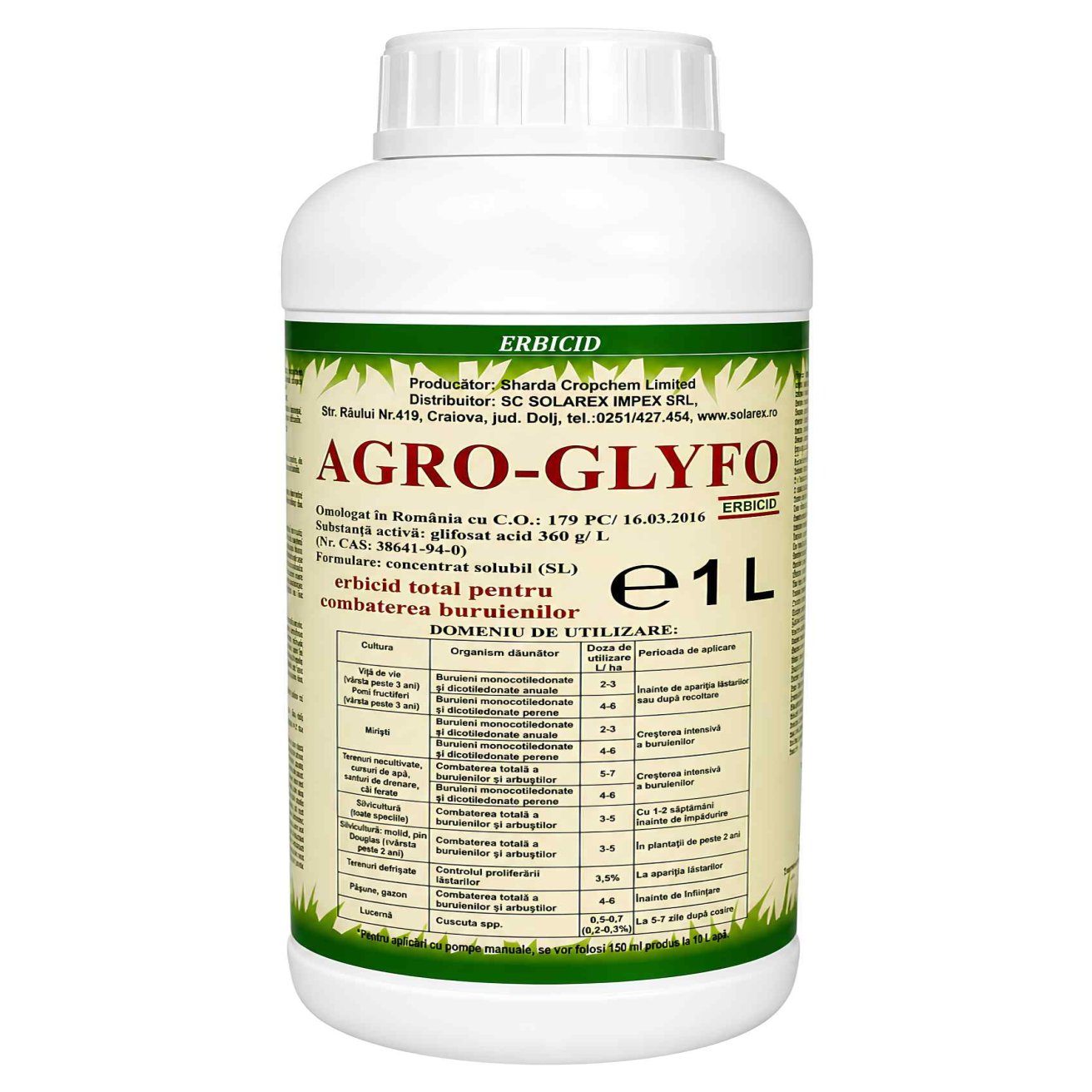 Agro Glyfo 1l - Solarex - Erbicid sistemic total