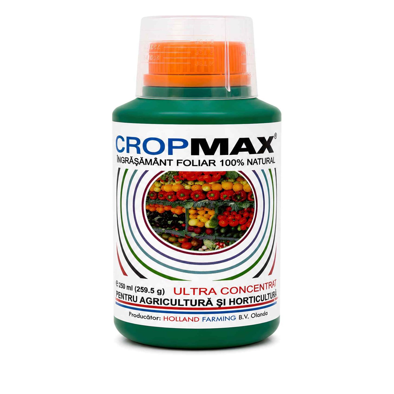 Cropmax 250ml - Holland Farming - Îngrășământ foliar și stimulator de creștere 100% organic