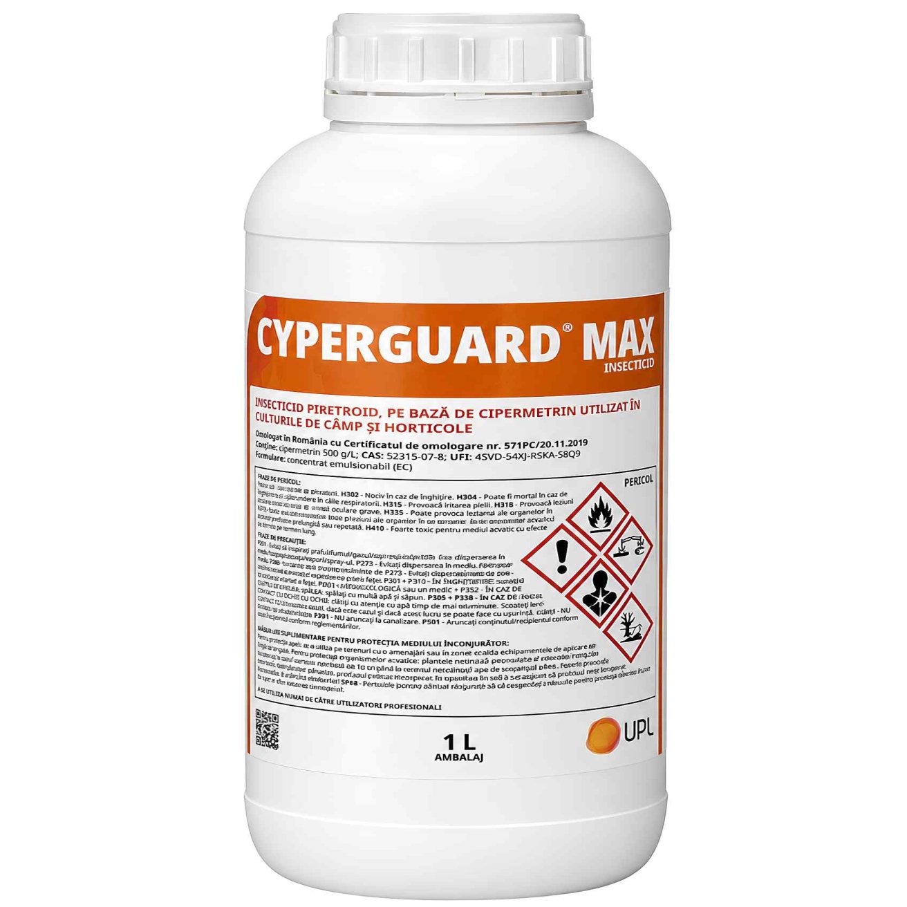 Cyperguard Max 1l - UPL - Insecticid piretroid de contact și ingestie