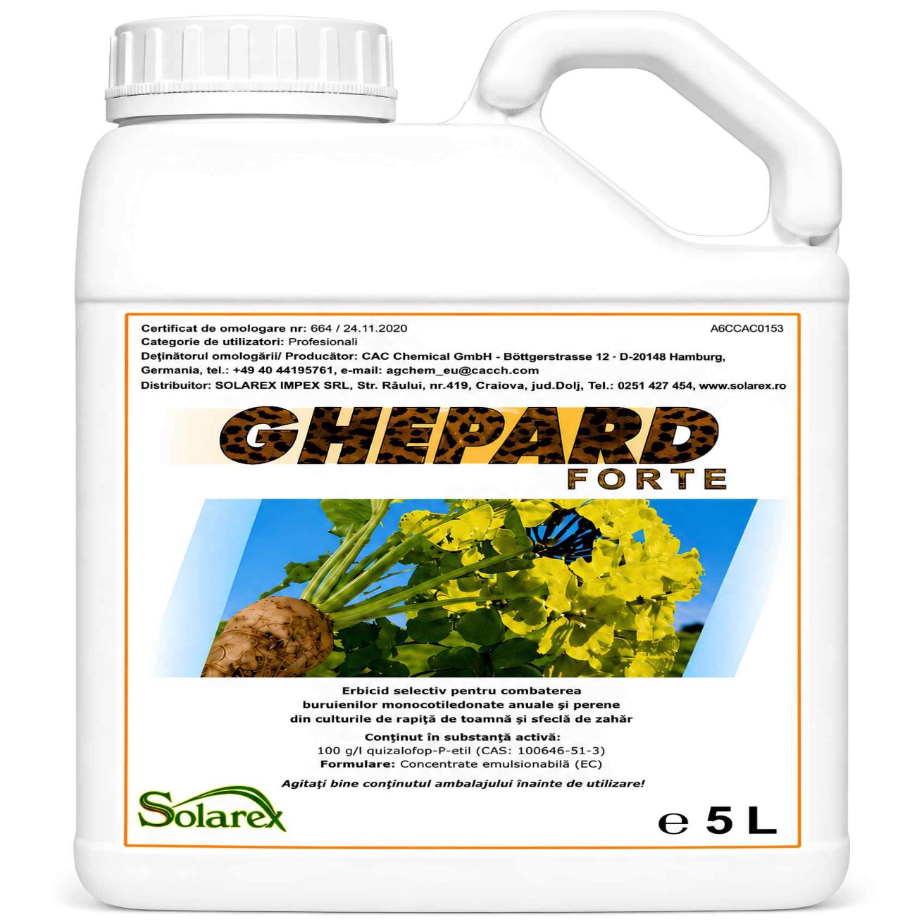 Ghepard Forte 5l - Solarex - Erbicid selectiv și sistemic
