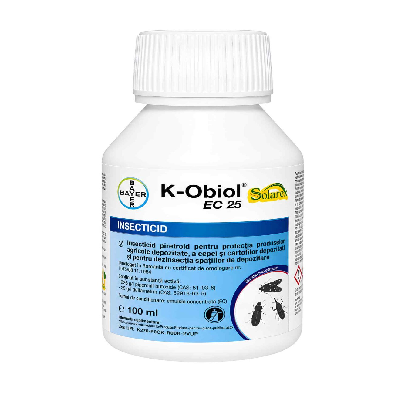 K-obiol 25 EC 100ml - Envu - Insecticid piretroid de contact și ingestie